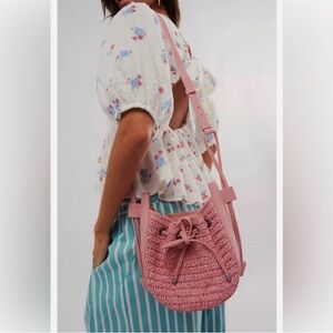 Free People Cabana Crossbody Bag Pink